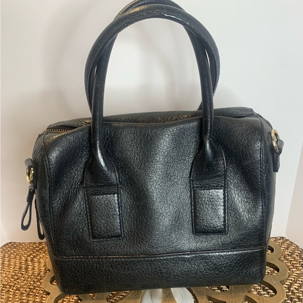 Authentic Kate Spade Black Pebbled Leather Satchel With Gold Hardware - Picture 2 of 7